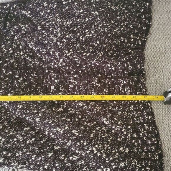 NEW XL Liz Claiborne spring fall sweater with or without belt. Black white - Picture 8 of 8